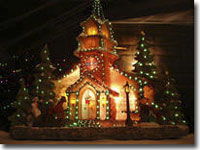 Christmas decorations in the guest lounge
