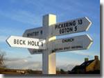 Goathland village sign post