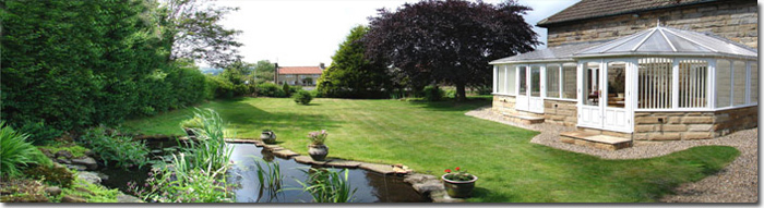 Glendale House garden and pond