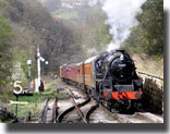 Steam train Goathland Station