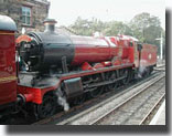 Hogwarts Express during the filming of Harry Potter